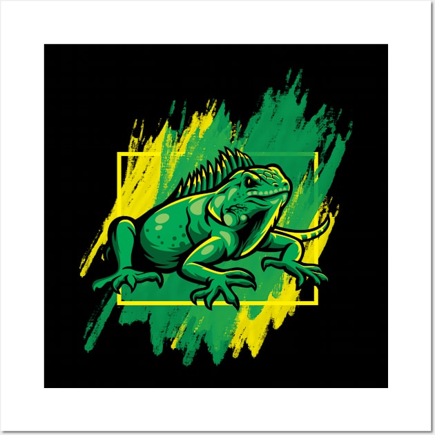 iguana amphibian animal Wall Art by ShirtsShirtsndmoreShirts